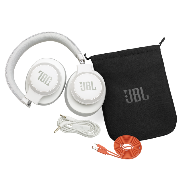 JBL Live 650BTNC - White - Wireless Over-Ear Noise-Cancelling Headphones - Detailshot 1 image number null